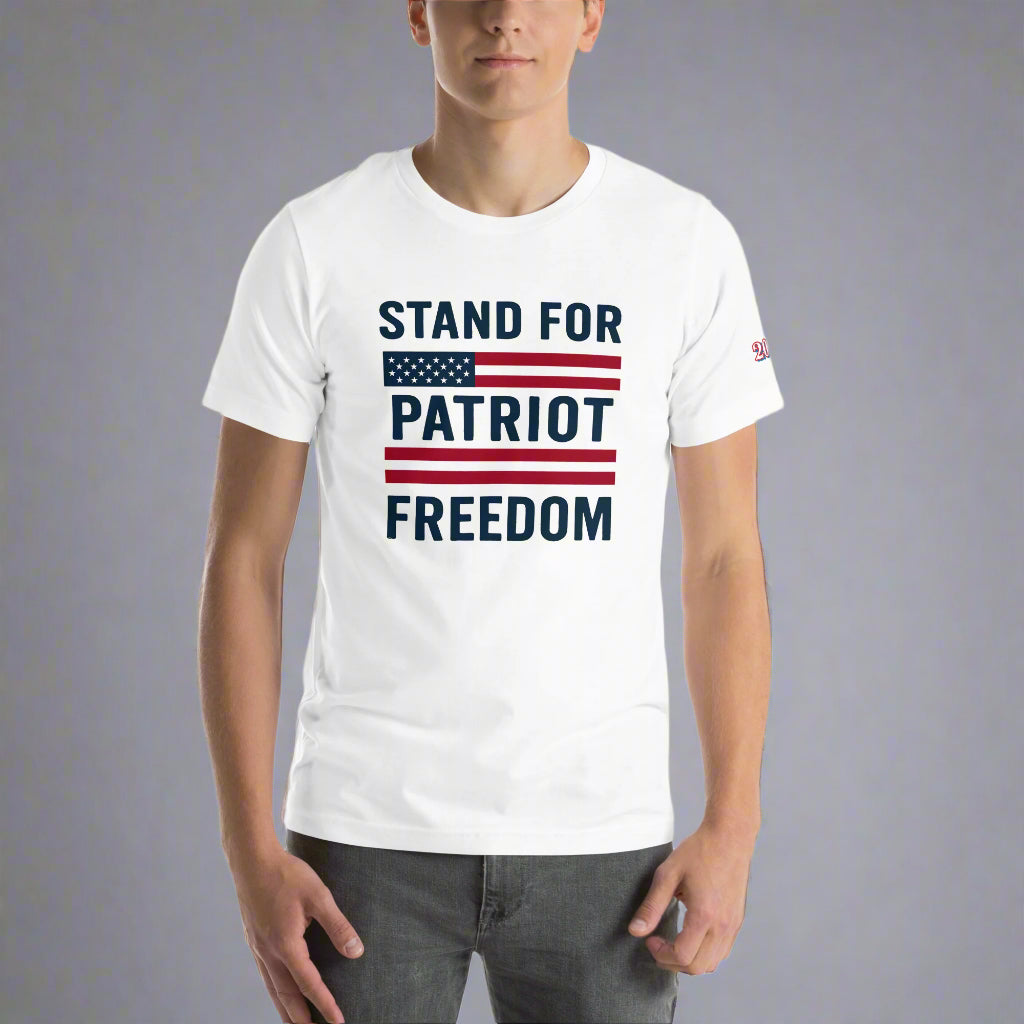 Stand for Freedom patriotic t-shirt front design - conservative American apparel
