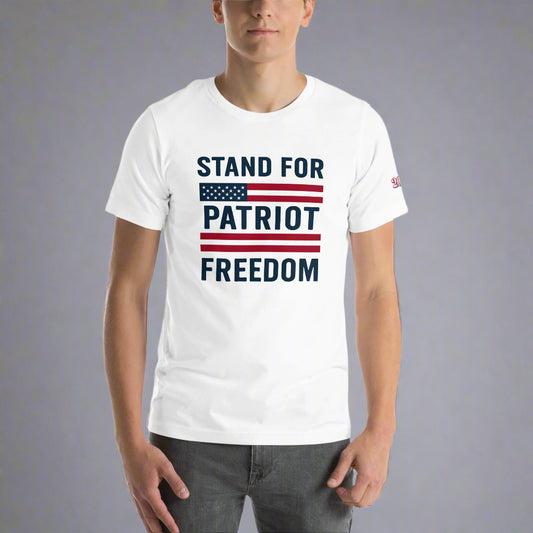 Stand for Freedom patriotic t-shirt front design - conservative American apparel